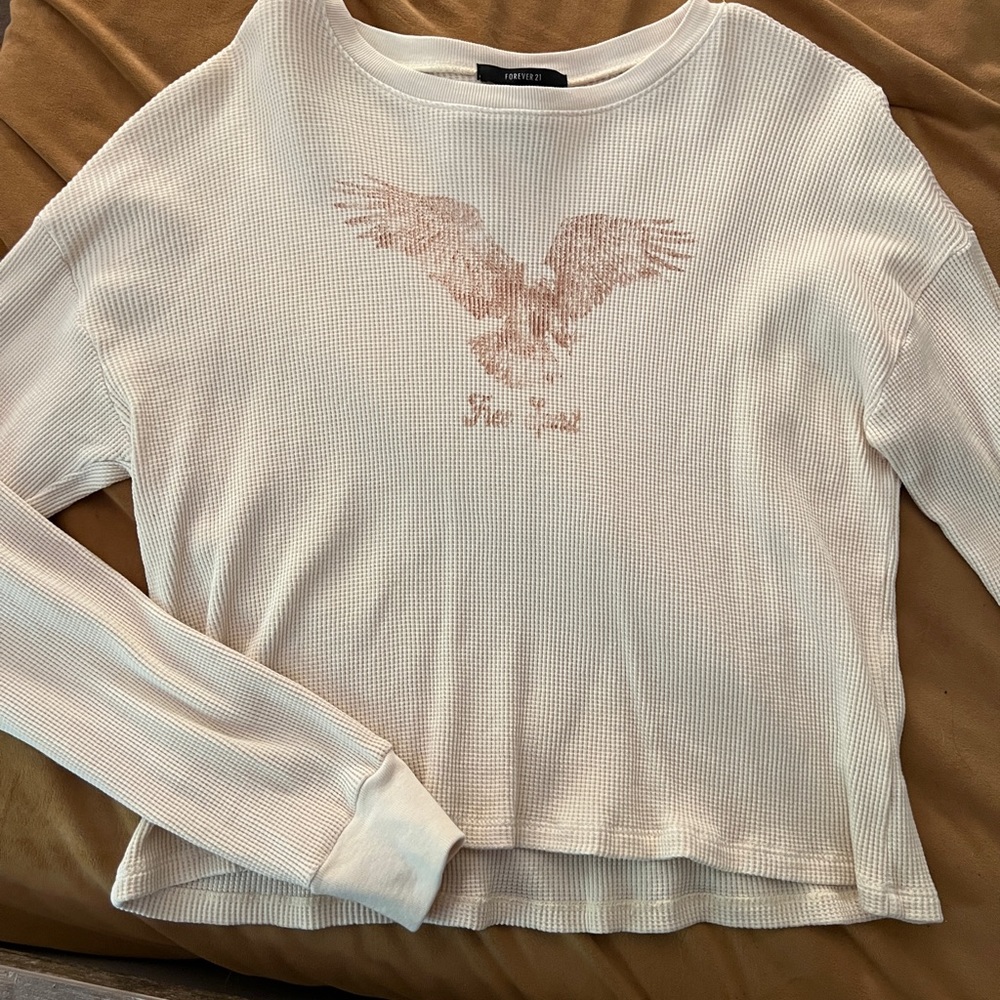 Forever 21 long sleeve waffle knit shirt